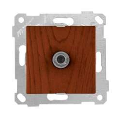 Rita Mechanism+Plate TV Socket (Through) 11Db White - Thumbnail