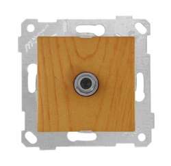 Rita Mechanism+Plate TV Socket (Through) 11Db White - Thumbnail