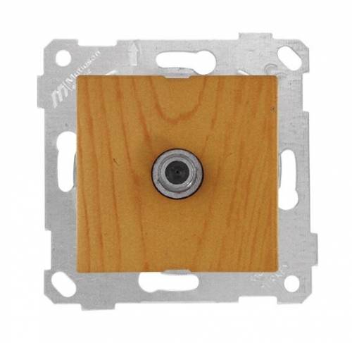 Rita Mechanism+Plate TV Socket (Through) 11Db White
