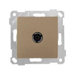 Rita Mechanism+Plate TV Socket (Through) 11Db White - Thumbnail