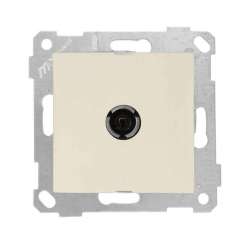 Rita Mechanism+Plate TV Socket (Through) 11Db White - Thumbnail
