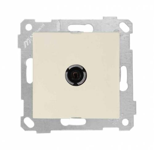Rita Mechanism+Plate TV Socket (Through) 11Db White