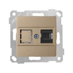 ابريز بيانات - لون ابيض Rita Mek 1*Rj45 - Thumbnail