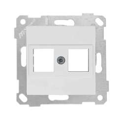 ابريز بيانات - لون ابيض Rita Mek 2*Rj45 - Thumbnail