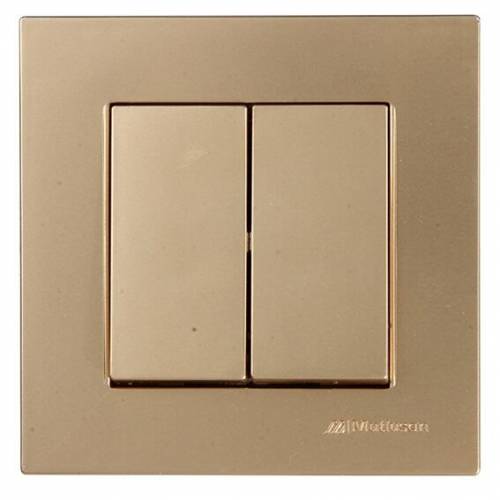 Rita Two Gang One Way Switch White (with Screw)