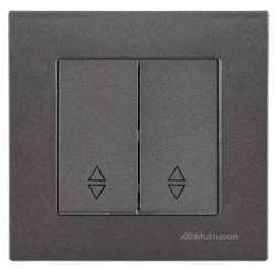 Rita Two Gang Two Way Switch White (Commutator Veavien) with Screw - Thumbnail