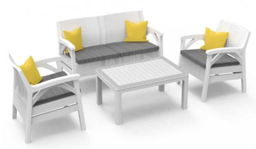 Santana 4 PCS Rattan Armchair Set