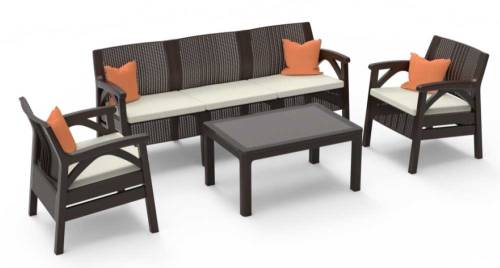 Ensemble de fauteuils en rotin 5PCS Santana