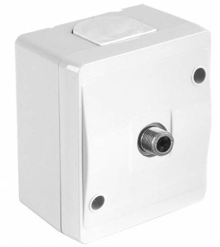 Спутник Розетка (конечная), Наружный, Степень защиты IP 44, Белый цвет