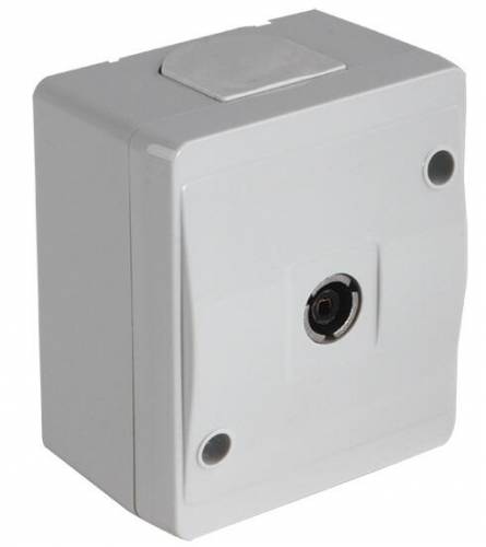 ТВ Розетка (Концевая), Наружный, Степень защиты IP 44, Белый цвет