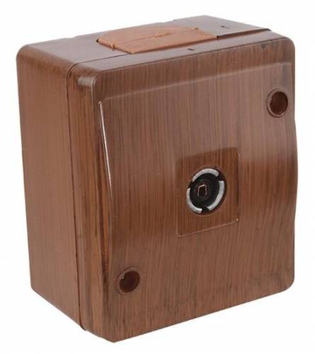 ТВ Розетка (Концевая), Наружный, Степень защиты IP 44, Белый цвет