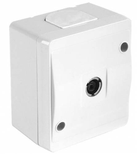 Surface Mounted TV Socket (Through) White