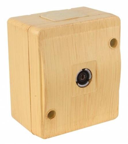 Surface Mounted TV Socket (Through) White