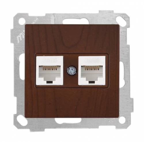 Розетка компьютерная 2*RJ45 (Cat6) Белый цвет