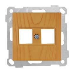 White Data Socket 2*Rj45 (Without Connetor) - Thumbnail