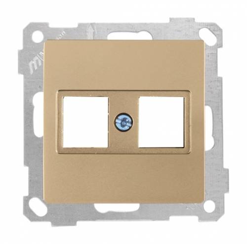 White Data Socket 2*Rj45 (Without Connetor)