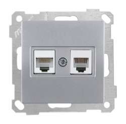 White Telephone Data Socket (Rj12 Cat5E) - Thumbnail
