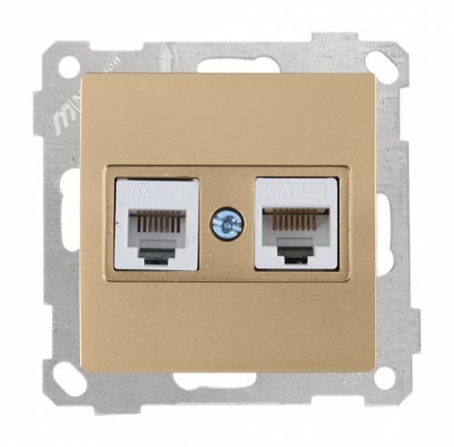 White Telephone Data Socket (Rj12 Cat5E)