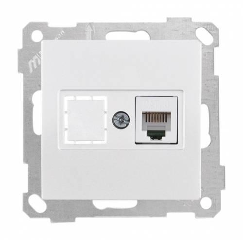 White Telephone Socket 1*Rj12