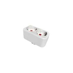 2 Gang Socket Adapter (Flat Type) - Thumbnail