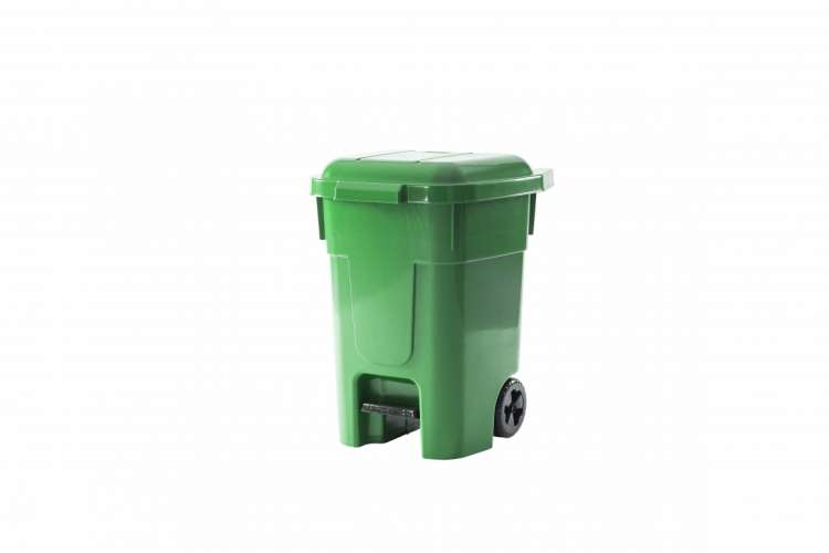 Pedal Trash Container with Wheels - Thumbnail