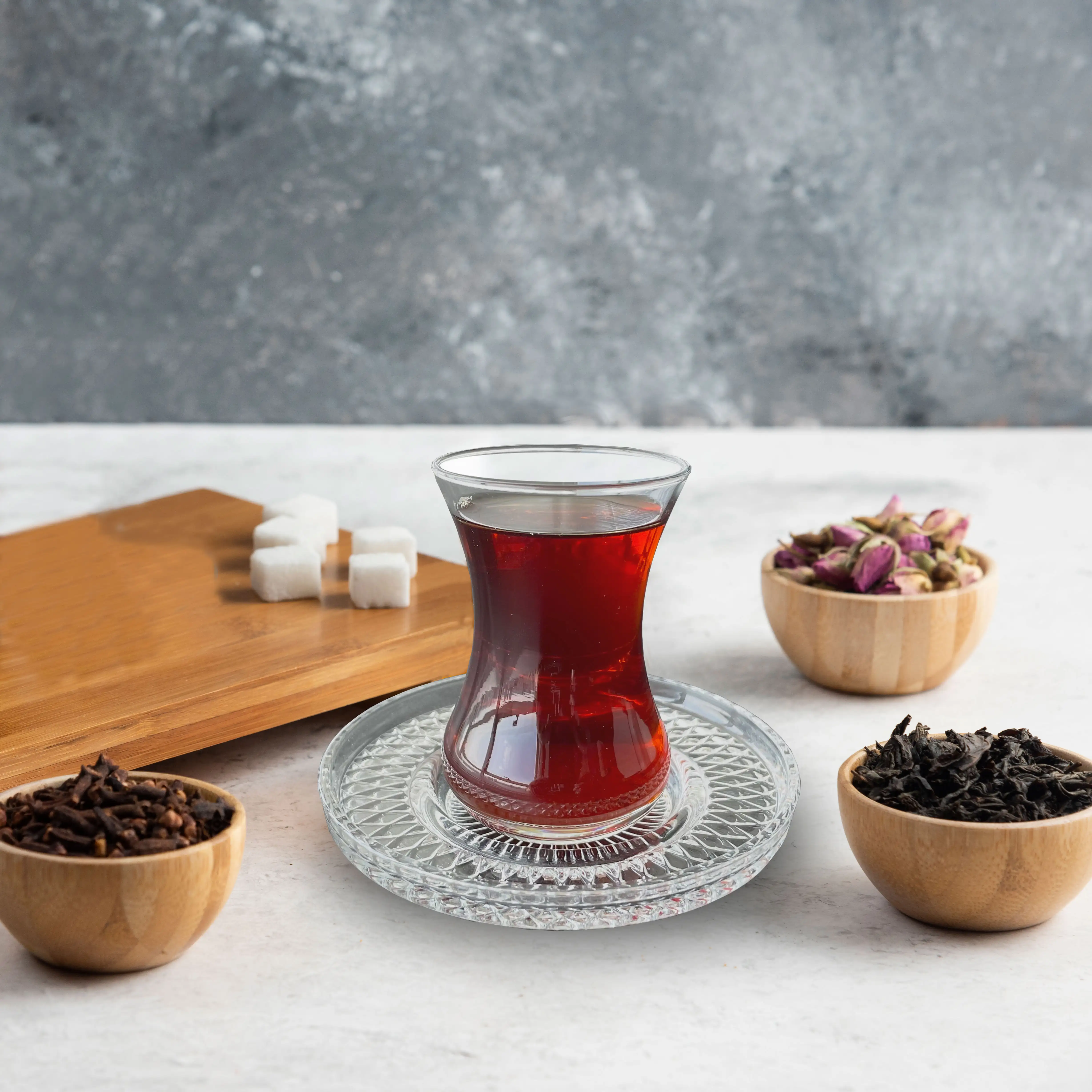 Kanat - 6'lı Çay Tabağı