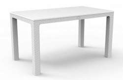 Table 80x140 en rotin Trend Lux avec verre - Thumbnail