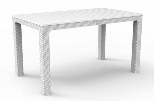 Table 80x140 en rotin Trend Lux avec verre