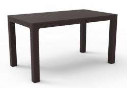 Table 80x140 en rotin Trend Lux avec verre - Thumbnail
