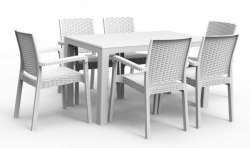 80x140 Rattan Trend Lux Table (Without Glass) - Thumbnail
