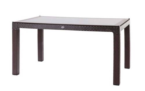 90x150 Стеклянный стол Rattan Trend Lux
