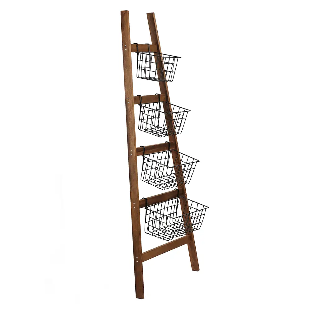 Uyan Home - Ahşap Ayaklı Dörtlü Sepet Uyan Home - Ahşap Ayaklı Dörtlü Sepet