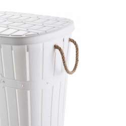 Bamboo Laundry Basket With Rope - Thumbnail