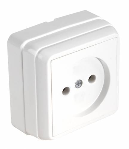 Bron S/M Non-earthed Socket White