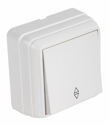 Bron S/M One Gang Two Way Switch (Va-Et-Vient) White