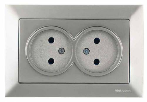 Candela Double Socket Non-Earthed White
