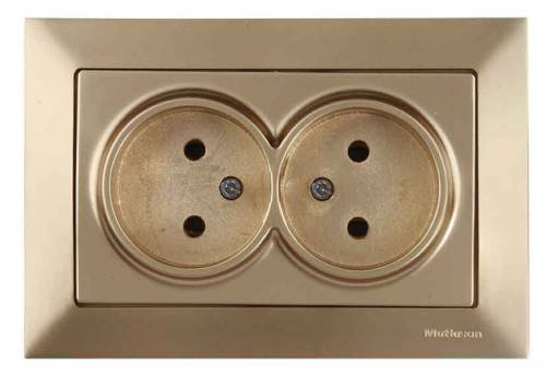 Candela Double Socket Non-Earthed White