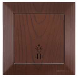 Candela Illuminated One (220V) Gang One (Push Plate) Switch White with Screw - Thumbnail