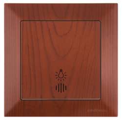 Candela Illuminated One (220V) Gang One (Push Plate) Switch White with Screw - Thumbnail