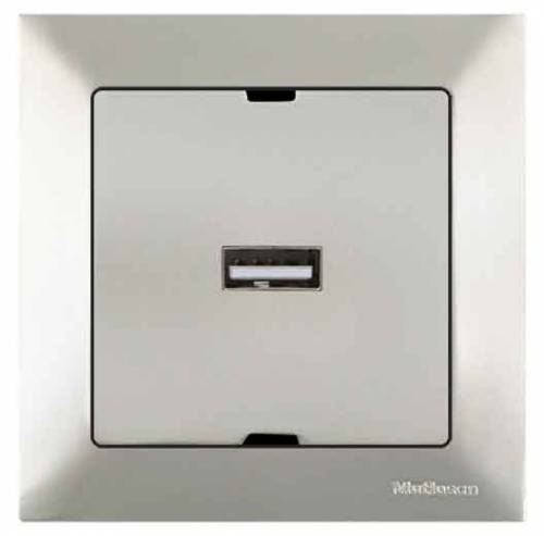 Candela USB Charge Socket White