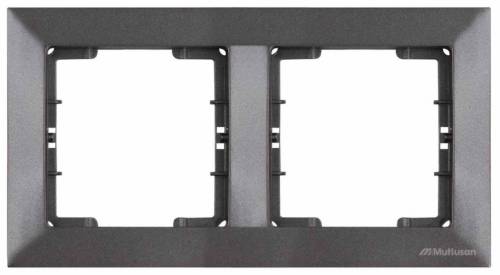 Candela White 2 Gang Horizontal Frame