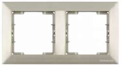 Candela White 2 Gang Horizontal Frame - Thumbnail