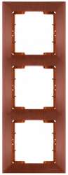 Candela White 3 Gang Vertical Frame - Thumbnail