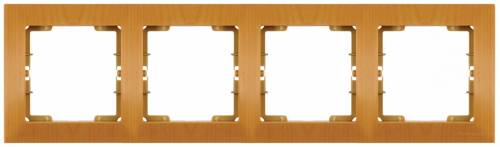 Candela White 4 Gang Horizontal Frame