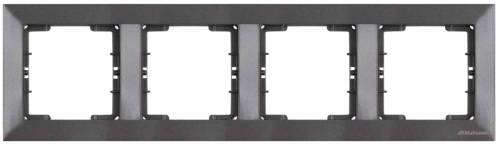 Candela White 4 Gang Horizontal Frame