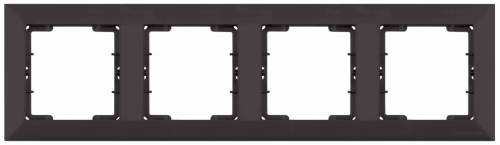 Candela White 4 Gang Horizontal Frame