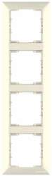 Candela White 4 Gang Vertical Frame - Thumbnail