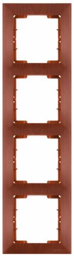 Candela White 4 Gang Vertical Frame