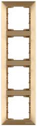 Candela White 4 Gang Vertical Frame - Thumbnail