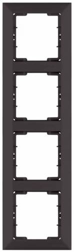 Candela White 4 Gang Vertical Frame